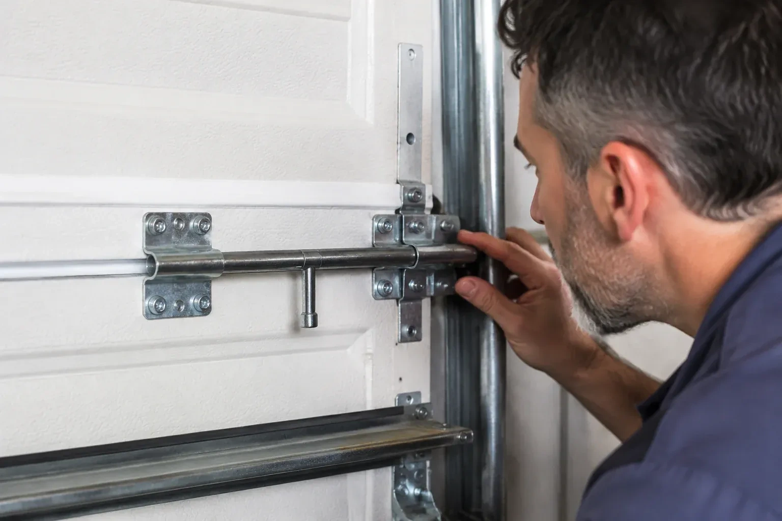 Illustrative garage doors scene; not an actual job — Garage Door Manual Lock Repair, Whitchurch-Stouffville